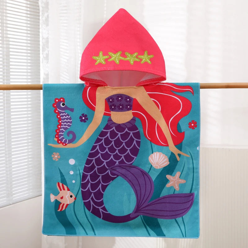 Kids Cartoon Hooded Bath Towel