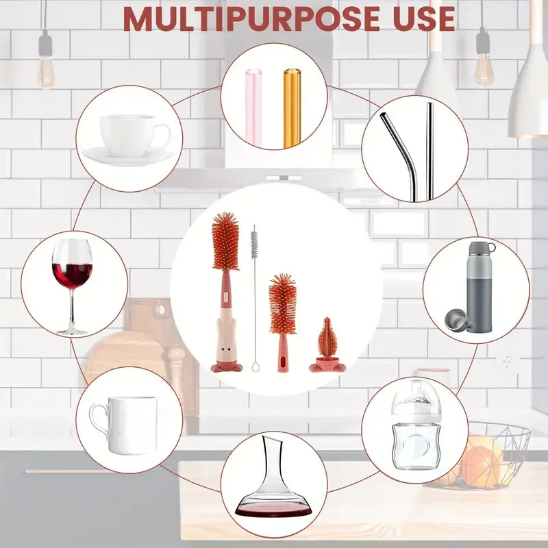 Food-Grade Silicone Bottle & Nipple Brush