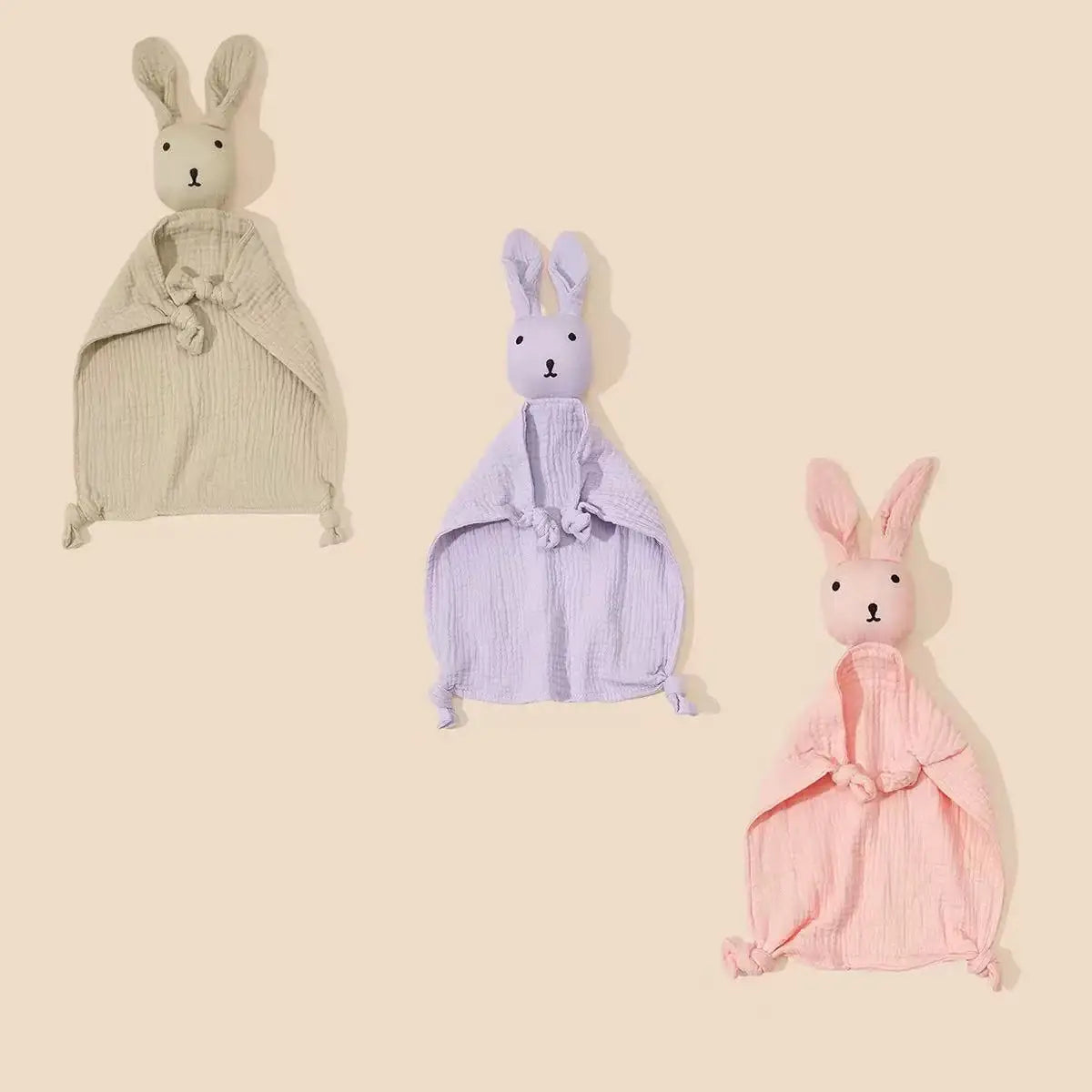 Muslin comforter blanket with soft toy