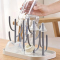 Tree Bottle Drying Rack with Dust Cover
