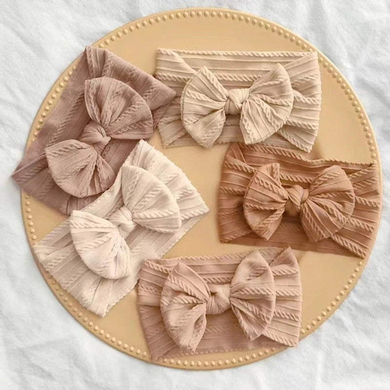Solid Color Bow Headbands (3 pcs)