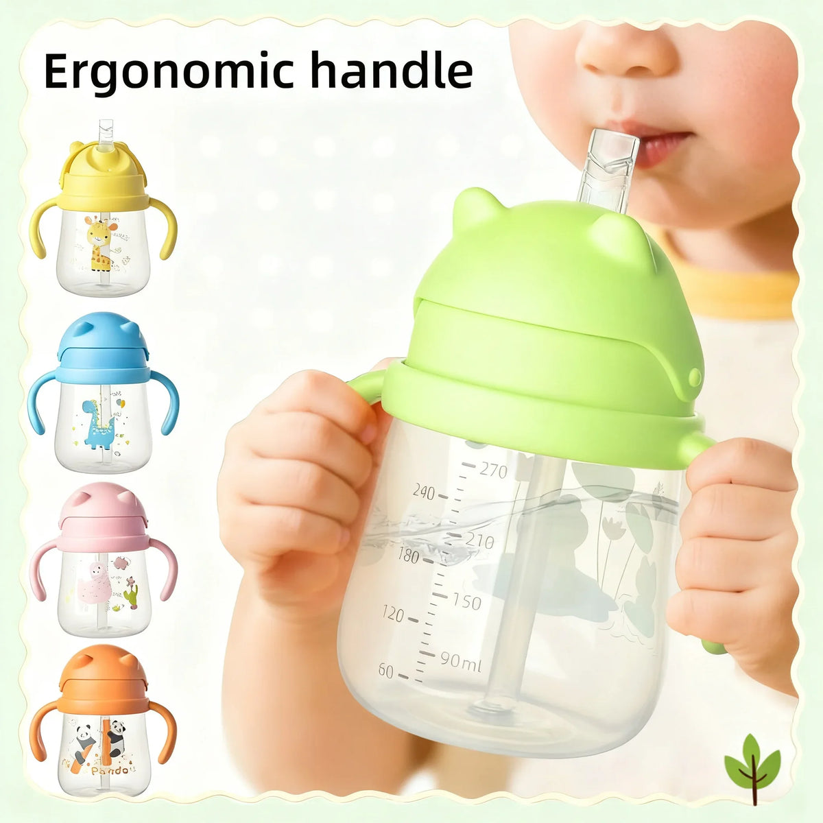Training Straw Cup with Handles
