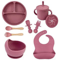 Silicone baby feeding set