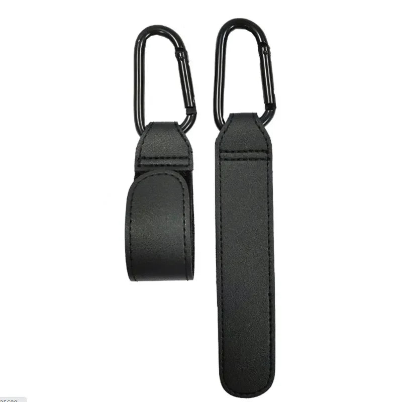 Leather Stroller Hooks with 360° Swivel (2 pcs)