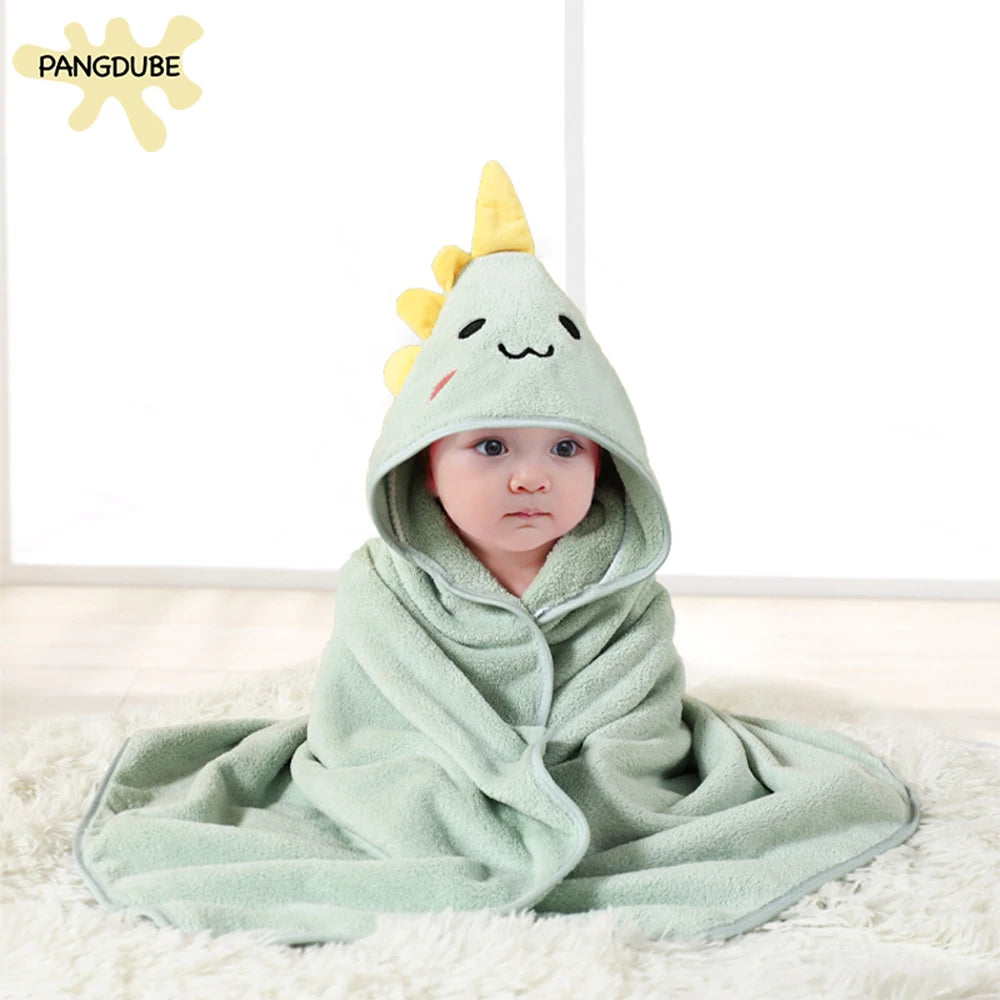 Coral Fleece Animal Hooded Towel