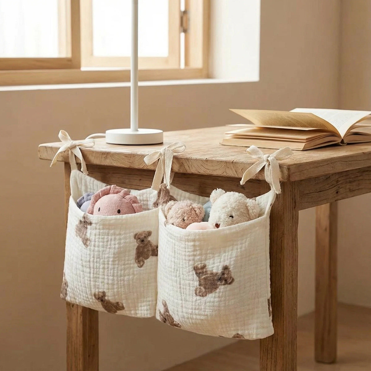 Double-Pocket Crib Hanging Storage Bag