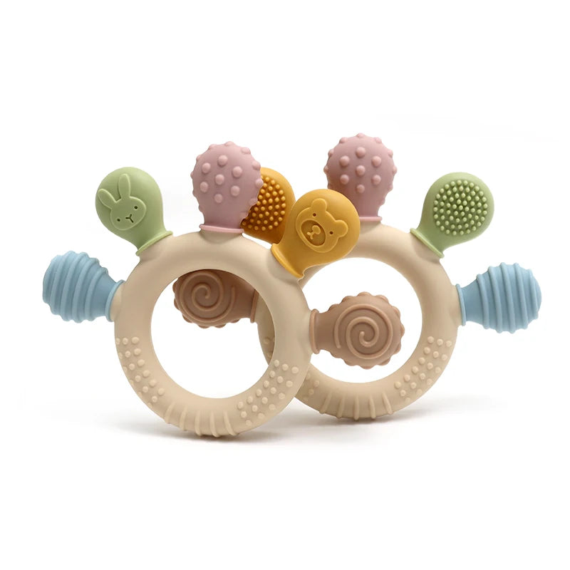 Rainbow Silicone Teething Ring