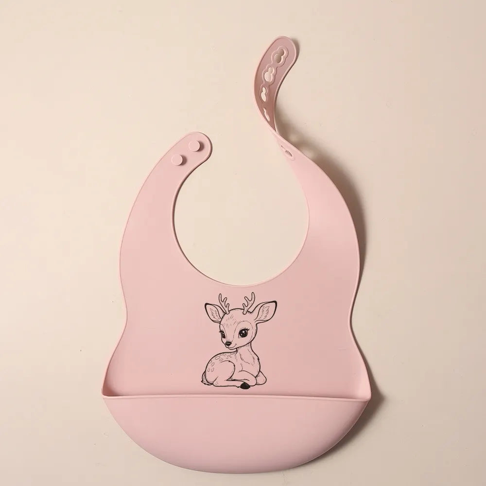 Rainbow Deer Silicone Bib