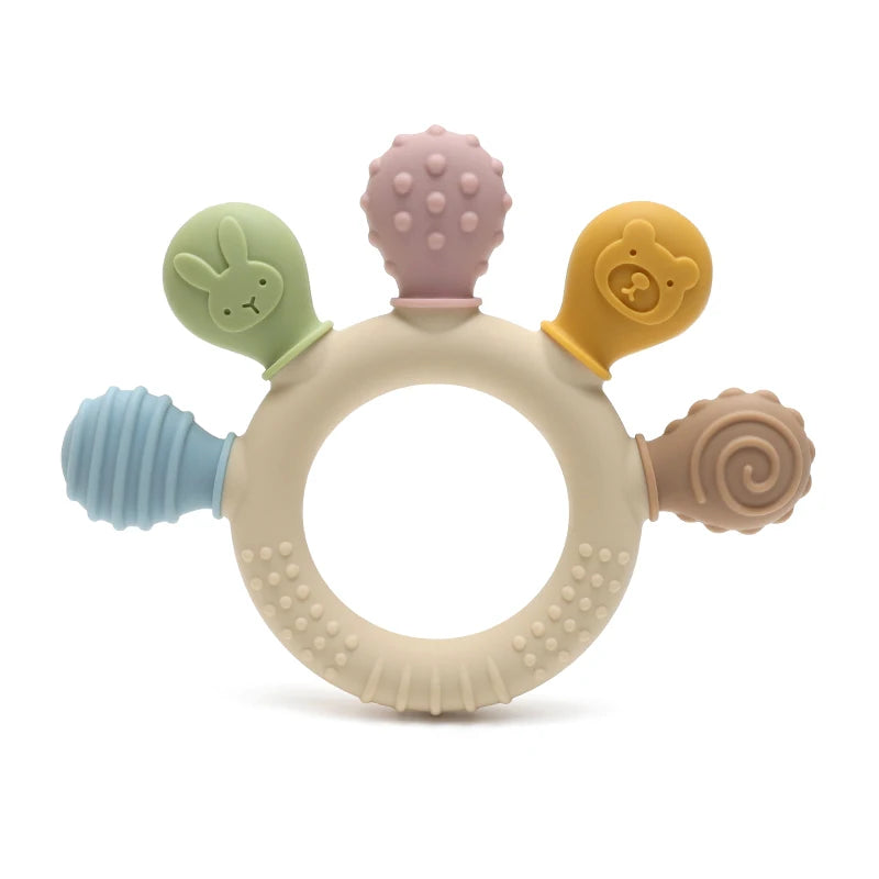 Rainbow Silicone Teething Ring