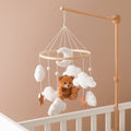 Wooden Crib Mobile with Felt Bears
