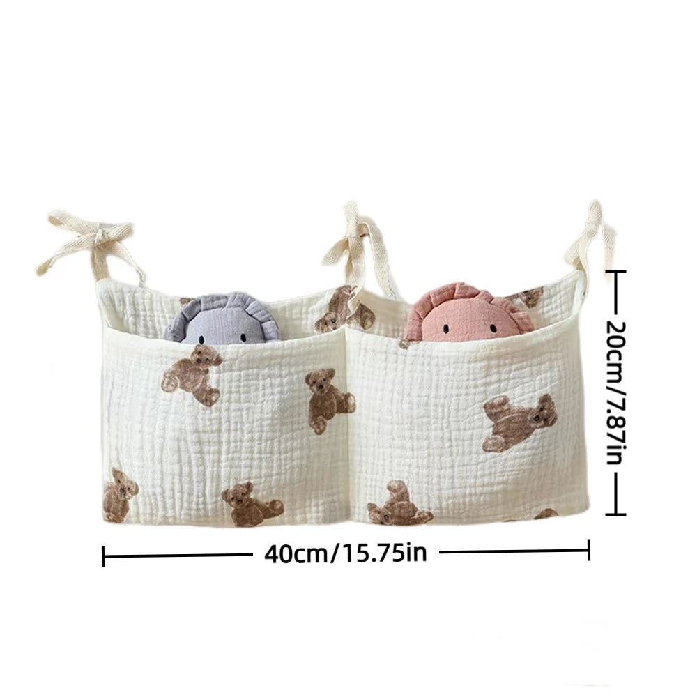 Double-Pocket Crib Hanging Storage Bag