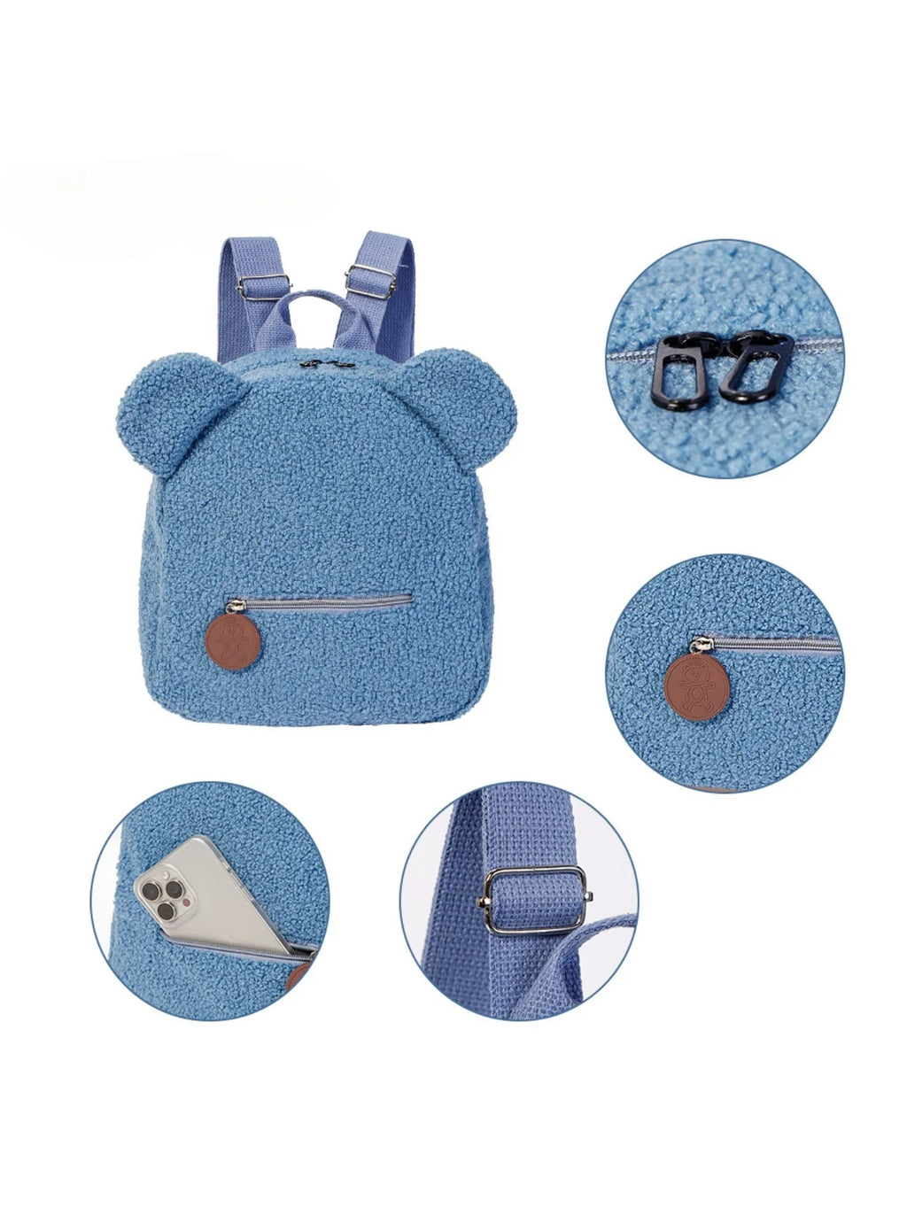 Plush Teddy Bear Kids Backpack