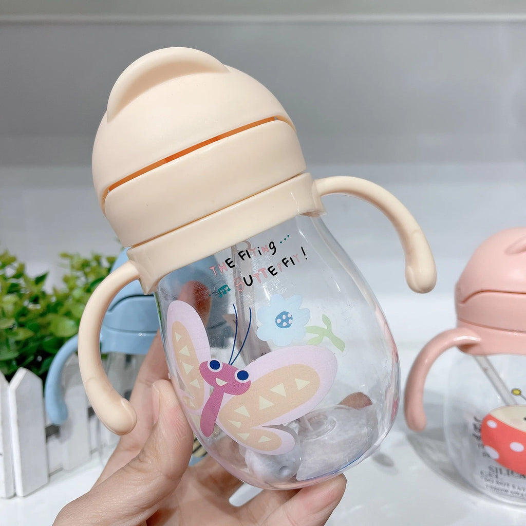 Kids Straw Water Cup with Gravity Ball