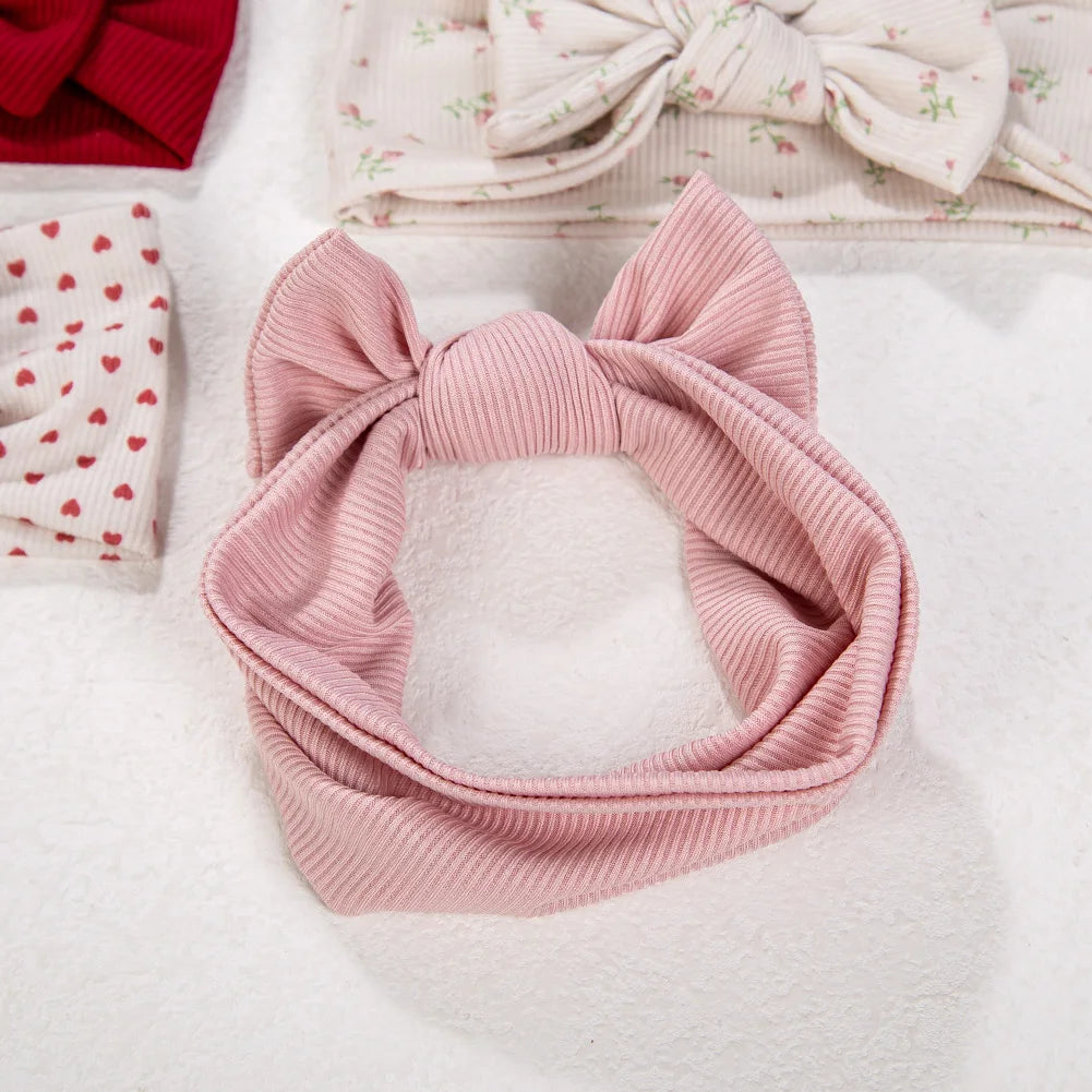 Ribbed Floral Headbands (3 pcs)