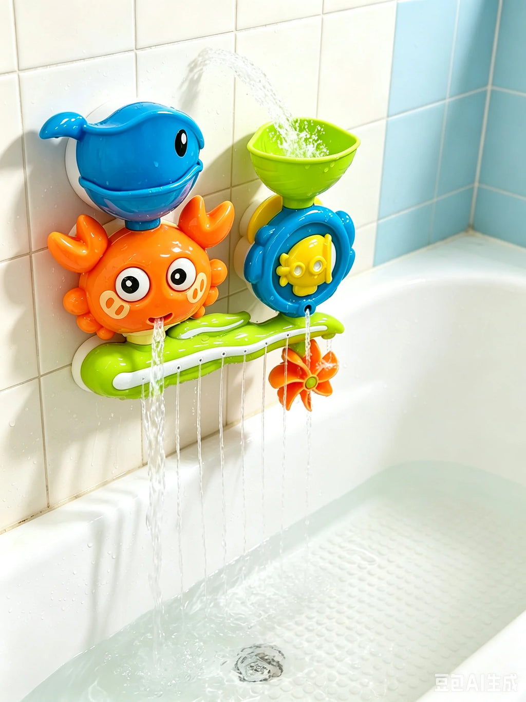 Wall-Mounted Water Spinner Bath Set