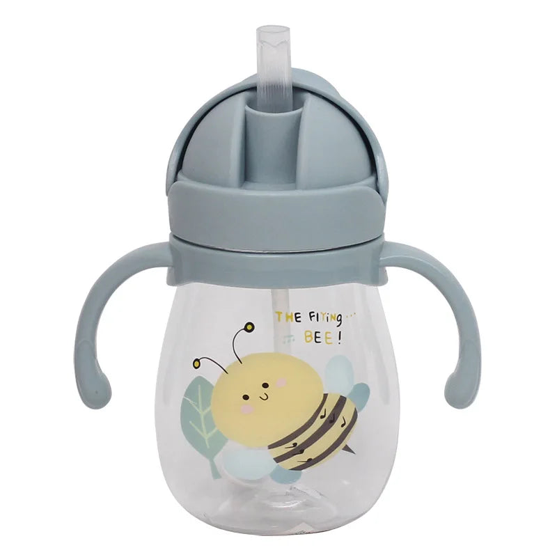 Kids Straw Water Cup with Gravity Ball