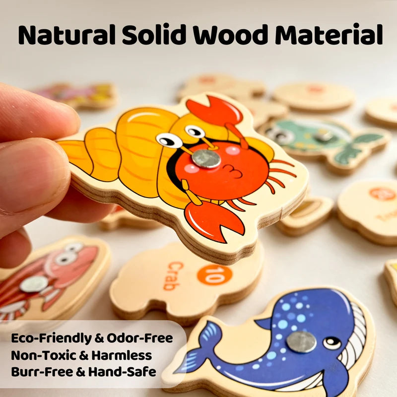 Wooden Magnetic Fishing Game