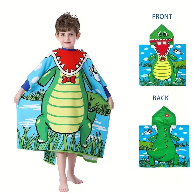 Kids Cartoon Hooded Bath Towel
