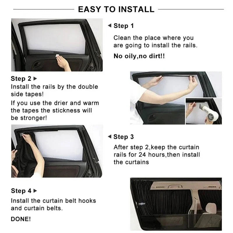 Foldable Car Side Window Shades (2 pcs)