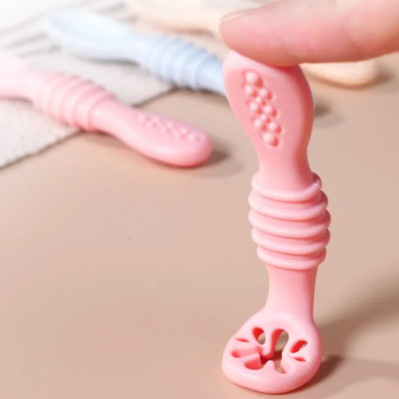 Soft Silicone Baby Spoon & Fork Set