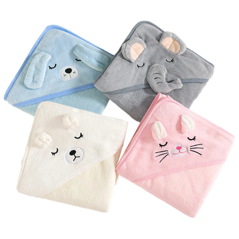 Cartoon Animal Hooded Bath Towel
