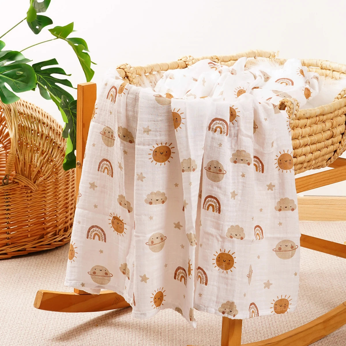 Bamboo muslin swaddle blanket