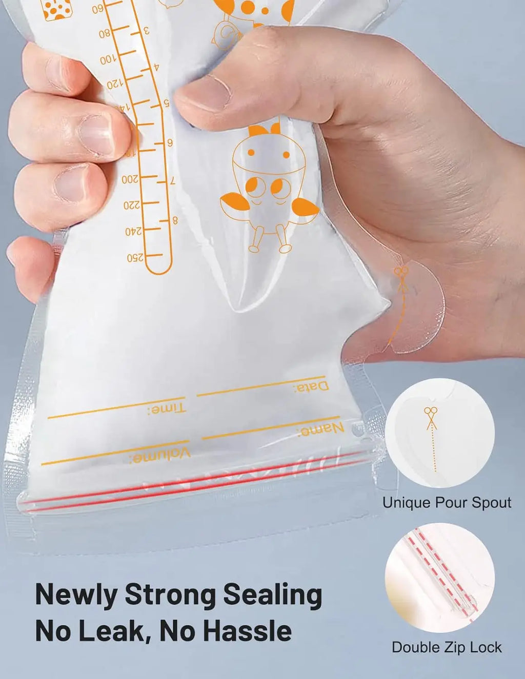 Breast Milk Storage Bags 250 ml (100 pcs)
