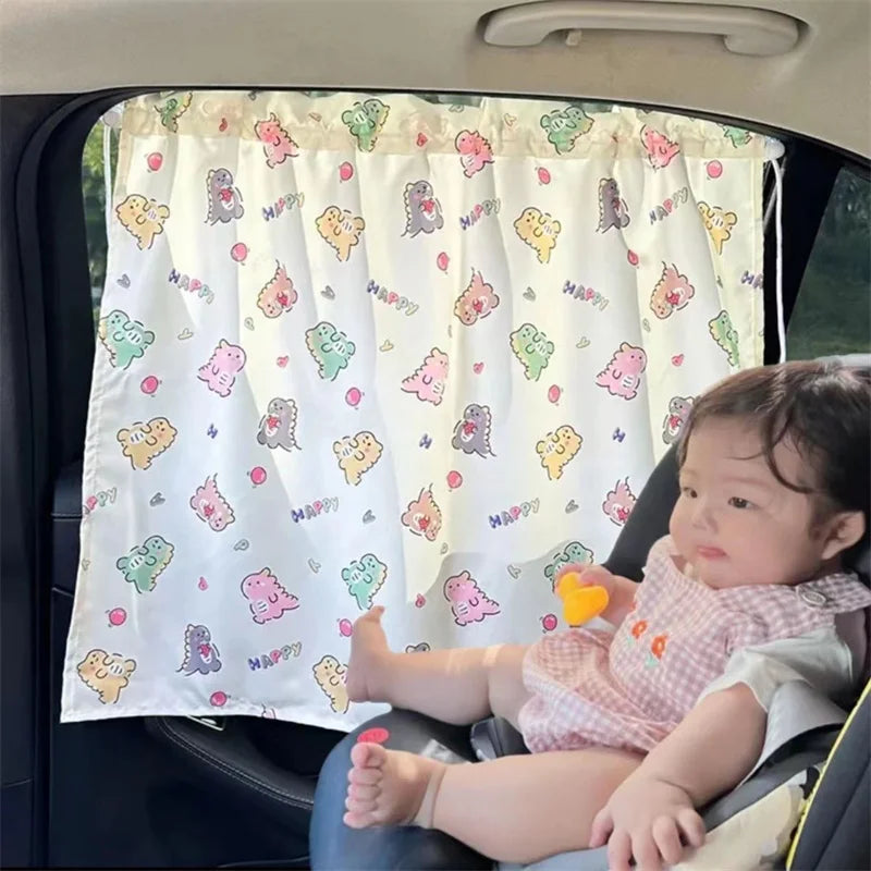 Cartoon Suction-Cup Car Sun Shade