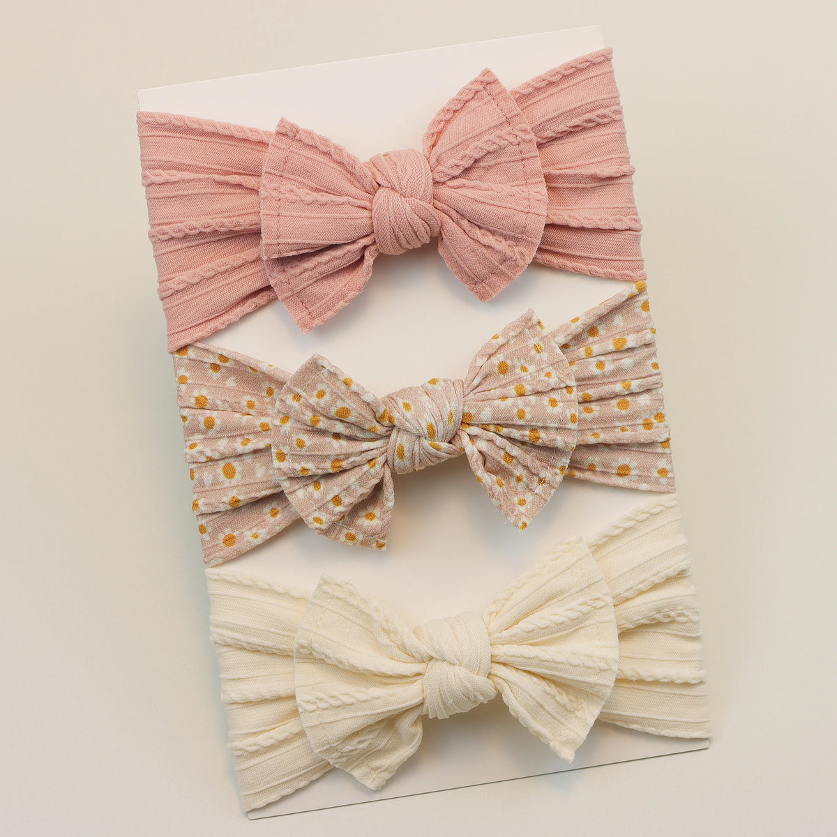 Baby Girl Bow Headband Set (3 pcs)