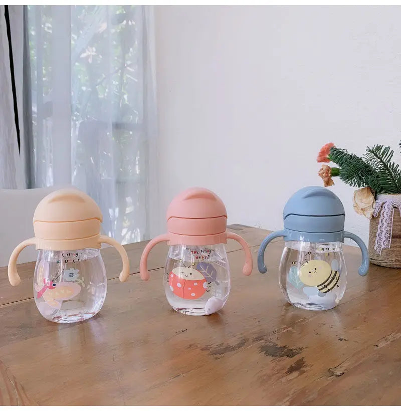 Kids Straw Water Cup with Gravity Ball