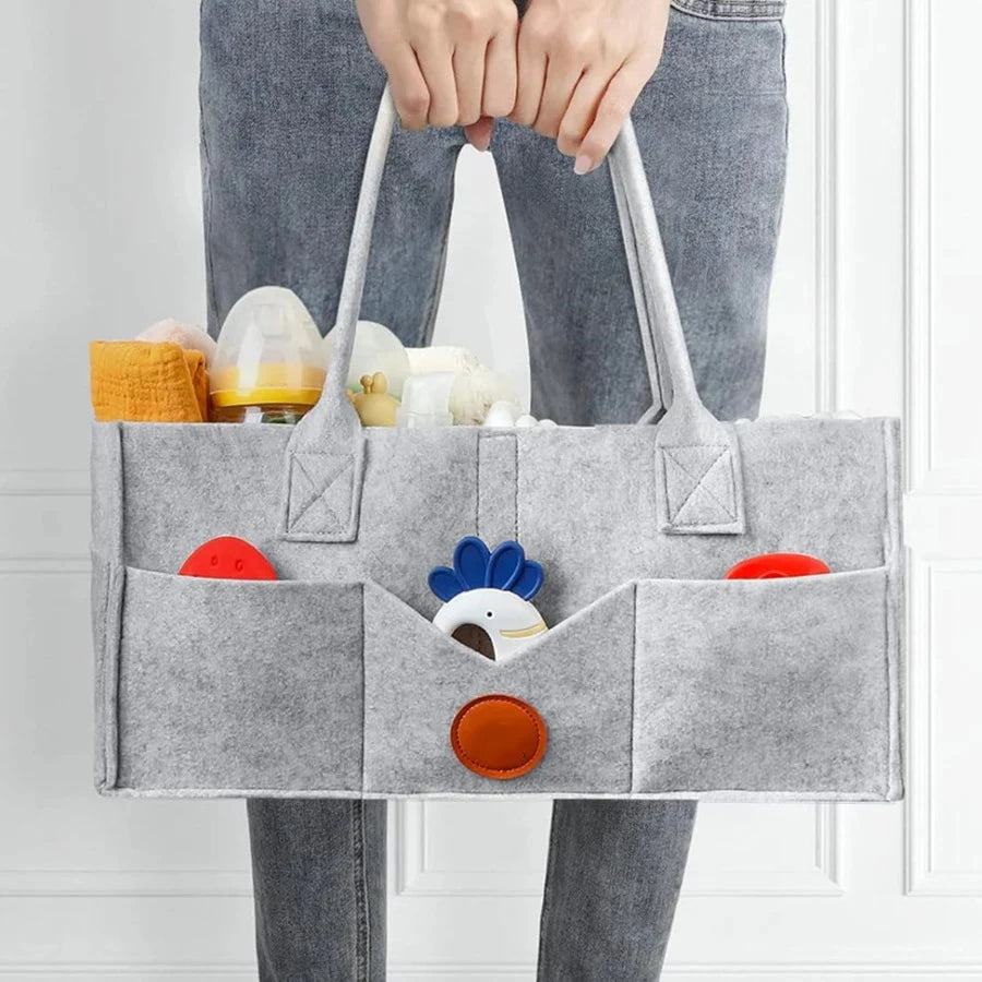 Felt Diaper Caddy Storage Bag