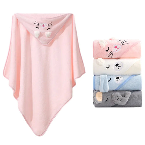Cartoon Animal Hooded Bath Towel