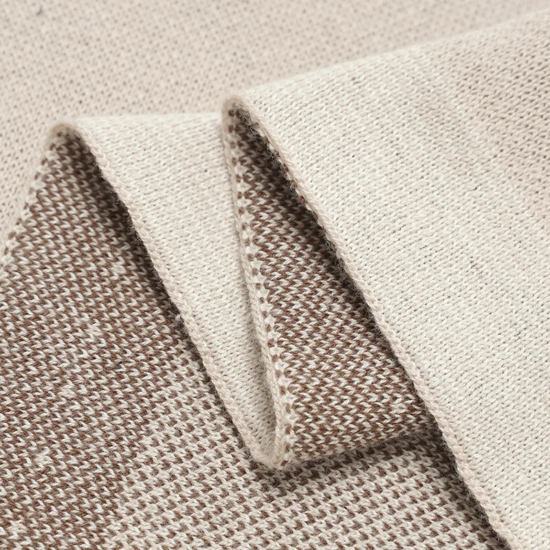 Knitted Cotton Stroller Blanket (90 × 70 cm)