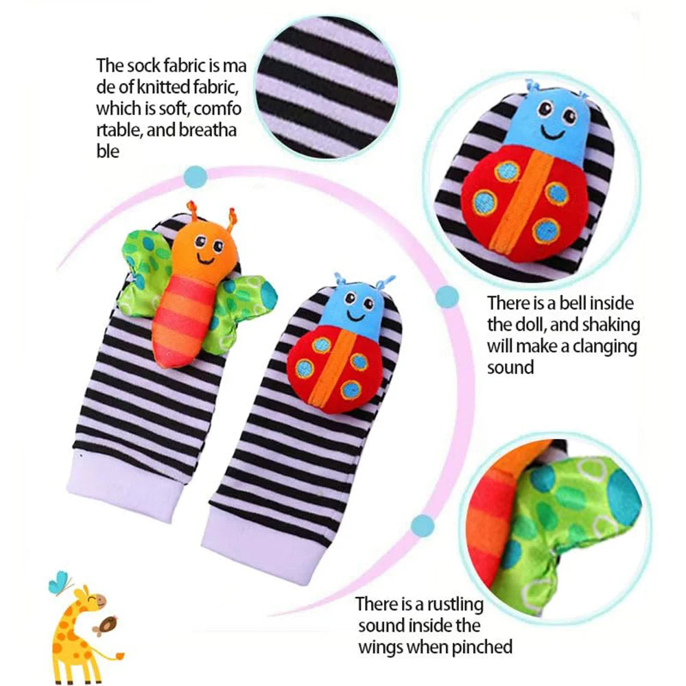 Wrist Rattle Set (4 pcs)